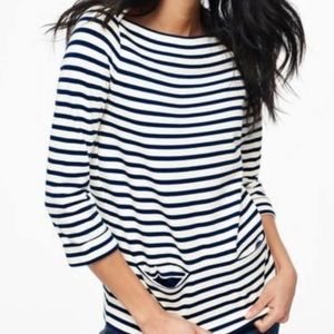 BODEN Envelope Neck Sweater Stripes Pockets Size 8